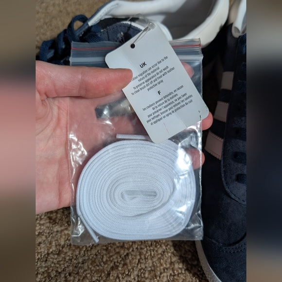 Adidas Gazelle Navy White Suede Sneakers Women's - Picture 9 of 9